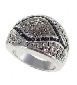 【貨物輸送無料】付属物 頸飾り 白いこと輪っかanello zirconi bianchi  nero argento placcato mis 58 o 60 男女兼用アクセサリー-ジュエリー・アクセサリー-ネックレス・ペンダント