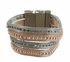 【貨物輸送無料】付属物 頸飾り 折り返しbracciale mehrreihig, colore a scelta ジュエリー・アクセサリー-男女兼用アクセサリー