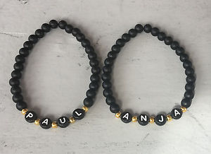 【貨物輸送無料】付属物 頸飾り パートナーカフブレスレットビーズブレスレットカスタム2x diy bracciale partner bracciale perle bracciale con nome desiderio personalizzato 3 ジュエリー・アクセサリー-ネックレス・ペンダント-男女兼用アクセサリー