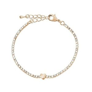【貨物輸送無料】付属物 頸飾り ブレスレットロマンチックbracciale metallo rosato e cristalli  stroili romantic shine  mod1658248 男女兼用アクセサリー-ジュエリー・アクセサリー