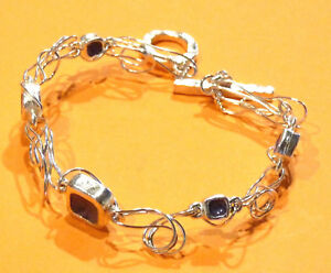 【貨物輸送無料】付属物 頸飾り ドリンク腕輪bijou biche de bere bracelet faon grillage mdaillons maills tain argent 男女兼用アクセサリー-ジュエリー・アクセサリー