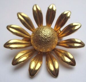 【貨物輸送無料】付属物 頸飾り ビンテージリリーフポリブリリアントbroche plaqu or bijou vintage fleur en relief poli brillant 2152 ジュエリー・アクセサリー-男女兼用アクセサリー
