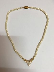 【送料無料】アクセサリー　ネックレス　ビンテージモネエvintage collier sign monet perle et brillants bijoux couture 50s 60s