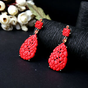 【貨物輸送無料】付属物 頸飾り メッキピンドロップピンククラスレトロイヤリングorecchini a perno dorato goccia rosso rosa piazza class matrimonio retr xx 12 ジュエリー・アクセサリー-男女兼用アクセサリー