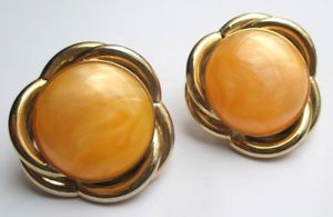【貨物輸送無料】付属物 頸飾り クリップビンテージゴーカボションオレンジgrandes boucles doreilles clips bijou vintage couleur or cabochon orange 2091 男女兼用アクセサリー-ジュエリー・アクセサリー-ネックレス・ペンダント