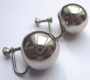 【貨物輸送無料】付属物 頸飾り ビンテージブールアルジェントポリブリリアントboucles doreilles  vis bijou vintage boule couleur argent poli brillant 2121 ネックレス・ペンダント-ジュエリー・アクセサリー