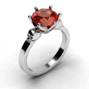 【貨物輸送無料】付属物 頸飾り ステンレススチールリングレッドゴシックdonna anello インチ acciaio inox teschio con rosso zirconi gotico emo regalo red24 男女兼用アクセサリー-ネックレス・ペンダント