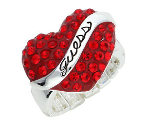 【貨物輸送無料】付属物 頸飾り 輪っかしろがね色赤いことguess donna dito anello argentorosso ubr11007 ネックレス・ペンダント-男女兼用アクセサリー