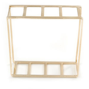 【貨物輸送無料】付属物 頸飾り メッキフレームスクエアスリップカフブレスレットoro placcato quadrati frame slipon braccialetto bracciale  19 糎 l ジュエリー・アクセサリー-男女兼用アクセサリー