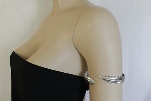 【貨物輸送無料】付属物 頸飾り メタルシルバーリーフファッションハイアームレトロdonna metallo argento lungo foglia moda braccio alto bracciale a polsino rtro 男女兼用アクセサリー-ジュエリー・アクセサリー