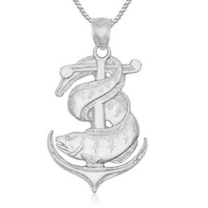 【貨物輸送無料】付属物 頸飾り アンギラペンダントアメリカ44g argento sterling ancora wanguilla ciondolo, fatti negli usa, 18  italiano 男女兼用アクセサリー-ネックレス・ペンダント