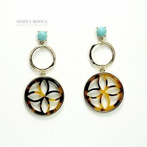 【送料無料】アクセサリー　ネックレス　イヤリングクリップリングタートルターコイズクローバーorecchini clip on dorato lungo anello tortie tartaruga turchese trifoglio b16