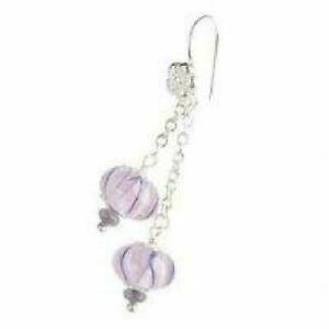 【貨物輸送無料】付属物 頸飾り スターリングシルバーライラックイヤリングペンダントtoc beadz argento sterling lilla 10粍 orecchini pendenti perla 男女兼用アクセサリー-ネックレス・ペンダント