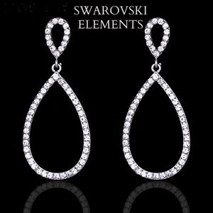 【貨物輸送無料】付属物 頸飾り アルジェントスワロフスキーboucles croles double ovales plaqu argent swarovski elements luxe top qualit ジュエリー・アクセサリー-男女兼用アクセサリー