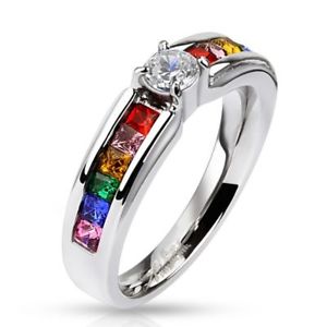 【貨物輸送無料】付属物 頸飾り 輪っかanello donna lgbt gemme rainbow ネックレス・ペンダント-男女兼用アクセサリー