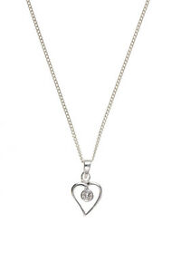 【貨物輸送無料】付属物 頸飾り イヤリングスターリングシルバーハートペンダントチェーンorecchini zirconi argento sterling cuore ciondolo amp; catena nuovo ネックレス・ペンダント-ジュエリー・アクセサリー