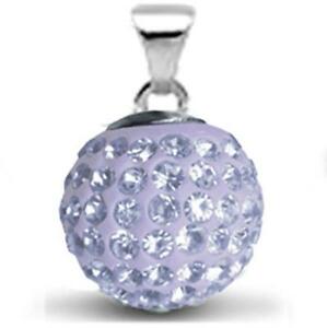 【貨物輸送無料】付属物 頸飾り スターリングシルバーライラッククリスタルディスコボールペンダントsterling silver lilla 12粍 cristallo 地方検事 discoteca palla ciondolo nuovo ジュエリー・アクセサリー-ネックレス・ペンダント-男女兼用アクセサリー