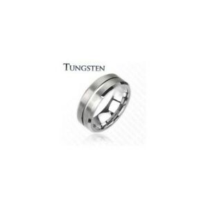 【貨物輸送無料】付属物 頸飾り タングステンシャフトラインリングanello tungsteno finitura albero e linea lucido ネックレス・ペンダント-男女兼用アクセサリー-ジュエリー・アクセサリー