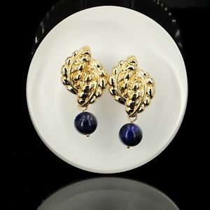 【貨物輸送無料】付属物 頸飾り ピンパールラピスラズリレトロビンテージイヤリングorecchini a perno perla lapislazzuli retr vintage antico regalo bb 4 ジュエリー・アクセサリー-ネックレス・ペンダント