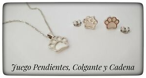 【貨物輸送無料】付属物 頸飾り デプラタペンダントシルバーピアスhuella de perro colgante y pendientes de plata pendant and silver earrings dog 男女兼用アクセサリー-ジュエリー・アクセサリー