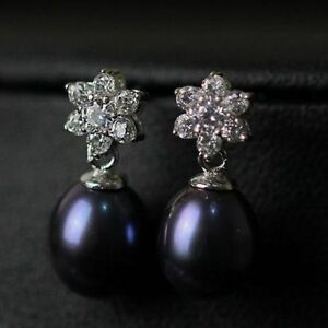 【貨物輸送無料】付属物 頸飾り パールデアルジェントネージュハイライトboucles doreilles clou perle de culture grise noire  argent 925 fleur neige ネックレス・ペンダント-ジュエリー・アクセサリー-男女兼用アクセサリー