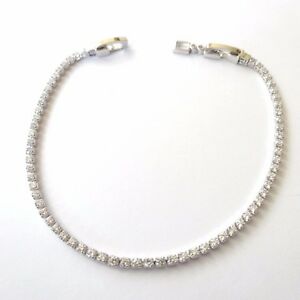 【送料無料】アクセサリー　ネックレス　テニスブレスレットシルバーカラーホワイトbracciale tennis uomo donna colore argento zirconi bianchi 18 20 cm 126 p｜hokushin