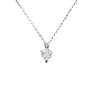 【貨物輸送無料】付属物 頸飾り コリアークールアルジェントマッシフジルコニウムcollier coeur en argent massif et zirconium  longueur au choix 45糎 ou 50糎 男女兼用アクセサリー-ジュエリー・アクセサリー