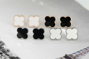 【貨物輸送無料】付属物 頸飾り ノワールブラングロクリップboucles doreilles clip on puces dor argent noir blanc gros floral 21粍 qd5 ジュエリー・アクセサリー-男女兼用アクセサリー