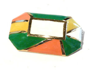【貨物輸送無料】添え物 頸飾り 胸飾りbijou alliage dor broche crateur orna rectangle maille  brooch