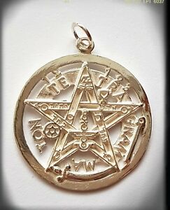 【貨物輸送無料】付属物 首飾り プラタスターリングシルバーtetragrammaton plata pentagrama pagan wiccan tetragramaton  sterling silver