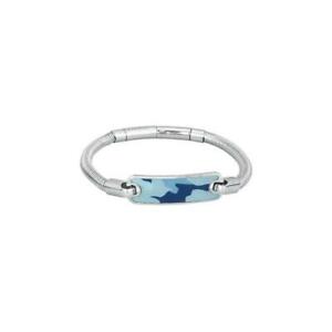 【貨物輸送無料】付属物 首飾り ブレスレットスチールプレートカムフラージュbracciale uomo 2 jewels 231419b acciaio piastrina camouflage militare blu