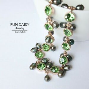 【貨物輸送無料】付属物 首飾り コリアーファムパールデソアレcollier femme perle de culture deau douce coloree strass soiree cadeau tz