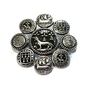 【貨物輸送無料】付属物 首飾り ド胸飾りbijou broche kelt alliage argent lhermine entoure de blasons brooch