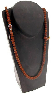 【貨物輸送無料】付属物 首飾り ネックレスチベットオレンジωオウム真理教collana rudra mala grani tibetana rudra arancione rudraska rosario ohm om aum