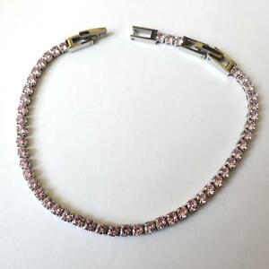 【貨物輸送無料】付属物 首飾り テニスブレスレットステンレススチールローズドフランスbracciale tennis uomo donna acciaio inox rosa di francia 3 粍  22  19 珊 203 bb
