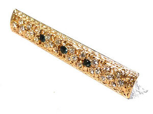 【貨物輸送無料】付属物 首飾り バークリスタルブローチbroche alliage dor barrette cristal saphir et strass brooch