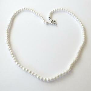 【貨物輸送無料】付属物 首飾り ネックレスドナホワイトパールcollana donna colore argento filo di perle bianche 5 粍  45 珊  107 p