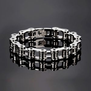 【貨物輸送無料】付属物 頸飾り ステンレススチールチェーンチェーンバイカーカフブレスレットbracciale インチ acciaio inox catena catena di bicicletta biker bracciale lunghezze 18,20,22糎 31 男女兼用アクセサリー-ネックレス・ペンダント
