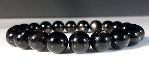【貨物輸送無料】付属物 頸飾り ナチュラルブラックブレスレットnero naturale hypersthene bracciale 8 粍 ジュエリー・アクセサリー-ネックレス・ペンダント