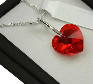 【送料無料】アクセサリー ネックレス ネックレススワロフスキークリスタルサイアムクリア925 collana dargento realizzato con cristalli swarovski * siam chiaro * cuore