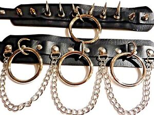 【送料無料】アクセサリー ネックレス メタルパンクチョークカラービニールフェチバイカーヒントpunk metallo girocollo collare pvc vinile vegana fetish goth biker a punta