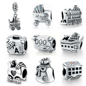 【送料無料】アクセサリー　ネックレス　シルバースーツケースペンダントビーズクリスマスargento 925 valigia treno ciondoli perline amore natale regali per lei ragazza 14,186円
