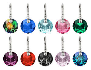 【送料無料】アクセサリー ネックレス ピアススターリングシルバースワロフスキークラシックカットorecchini argento sterling realizzato con 6430 14 mm di taglio classico cristalli swarovski