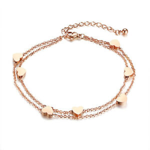 【送料無料】アクセサリー　ネックレス　ダブルカフステンレススチールピンクゴールドbracciale doppiofukettchen cuore acciaio inox 316l oro rosa donna fukette 13,665円
