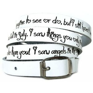 【貨物輸送無料】付属物 頸飾り カフカフレザーバックルuomo preferiti  incisione bracciale pelle bracciale fibbia 70cmbianco ジュエリー・アクセサリー-男女兼用アクセサリー-ネックレス・ペンダント