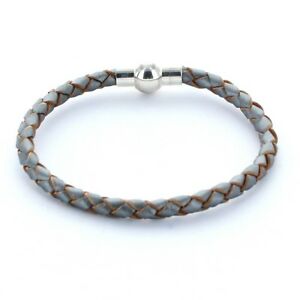 【貨物輸送無料】付属物 頸飾り カフカフメタリックスチールuomo preferiti  bracciale bracciale pelle intrecciato 0,5糎 colore acciaio metallizzato 男女兼用アクセサリー-ネックレス・ペンダント-ジュエリー・アクセサリー