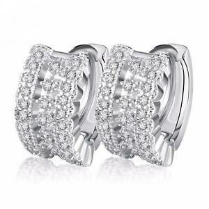 Orecchini Creoli Fiore Oro 18K Con Zirconi &ndash; Lusso Cristallo Bianco &ndash; XP Germania