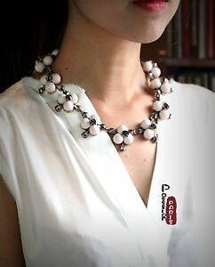 【送料無料】アクセサリー　ネックレス　コリアーフローラルローズブレードベルボンボンバックcollier floral trefle rose pale belle couleur bonbon retro original jcr 6