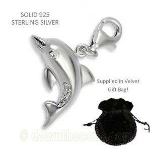 【貨物輸送無料】付属物 頸飾り シルバーペンダントイルカソリッドスターリングシルバーバックルargento ciondolo delfinisolido 925 sterling silver amp; crystal charmaragosta fibbia ネックレス・ペンダント-ジュエリー・アクセサリー