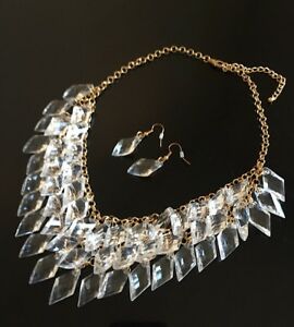 【貨物輸送無料】付属物 頸飾り セレブゴールドホワイトネックレスブティックsplendido dichiarazione celeb glam oro bianco formica collana set 地方検事 rocce boutique ネックレス・ペンダント-ジュエリー・アクセサリー